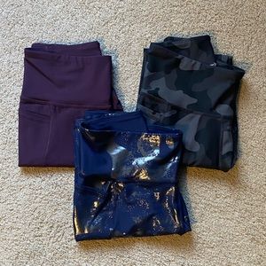 Bundle of 3 Old Navy Active Power Soft Leggings Medium Tall